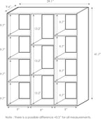 Furinno Luder Bookcase / Book / Storage , 11-Cube, White/Pink
