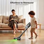 Cordless Vacuum Cleaner with Self-Standing, 50 mins Runtime Lightweight Stick Vacuum with Powerful Suction, Anti-Tangle Wireless Vacuum Versatile for Hard Floor/Carpet/Pet Hair, Gold
