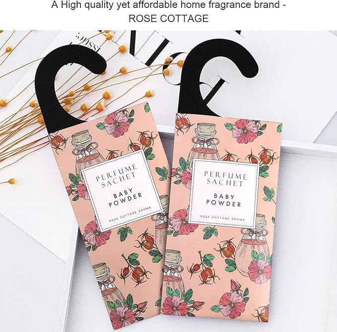 Large 12 Packs Baby Powder Hanging Closet Air Freshener Scented Sachets Long Lasting Smell Goods