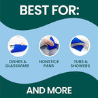 Scotch-Brite Zero Scratch Scouring Pad, Effective + Gentle Dish Scrubber for Household Cleaning, 30 Scrub Pads for Dishes, Nonstick Pots and Pans, Glass, Tubs, Showers, Reusable & Durable