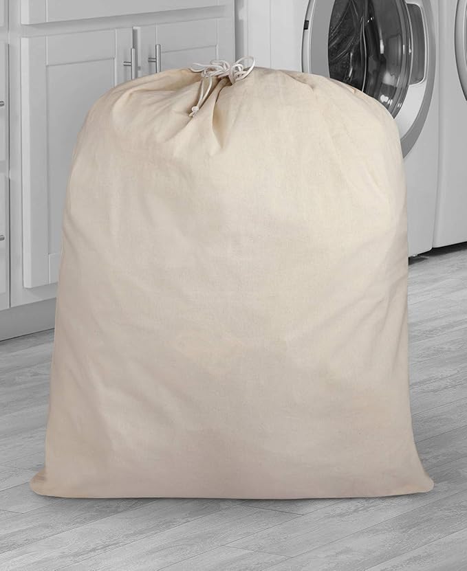 Urban Villa Laundry Bags Canvas|Dirty Clothes Travel Laundry Bag|Machine Washable|Reusable College Hostel Hamper Liner Bag - 1 Pack|Size 28 x 36 Inches