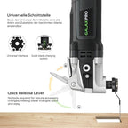 GALAX PRO 3.5A 6 Variable Speed Oscillating Multi Tool Kit with Quick Clamp System Change and 30pcs Accessories, Oscillating Angle:4° for Cutting, Sanding, Grinding