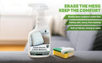 Travel size Couch Cleaner and Stain Remover. For sofas, car upholstery, carpets, rugs, mattresses, dining chairs, all Fabrics. Safe, for kids and pets.