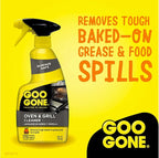 Goo Gone Oven & Grill Cleaner, Surface Safe, Removes Tough Baked-On Grease & Food Spills, Foaming Action, 14 fl oz