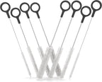 Heavy Duty Cleaning Brushes Set of 8 - Extra Long Straw Cleaners for Metal and Plastic Reusable Drinking Straws, to Clean Small Spaces, Sippy Cups, Water Bottles - Sturdy Hard Brush Bristles