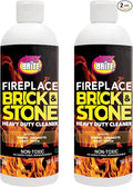 Quick 'n Brite Fireplace Gel Cleaner for Brick, Stone, Rock, Tile, and Marble, Nonabrasive Fireplace Cleaner, Made in the USA, 16 oz (Pack of 2)