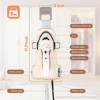 Handheld Steamer for Clothes, 1500W Garment Steamer Steam Iron with Large Soleplate, 390ml Detachable Water Tank, 2 Steam Levels/Pulse Steam/Dry Iron, 20s Heat Up, for Apartment/Hotel/Home