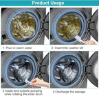 2Pcs Rolling Washing Machine Multifunctional Cleaning Brush, Household Cleaning Brushes,Nylon Brush Heads Powerful Clean,Wash Machine Cleaner Also Fit in Kitchen Dryer Hotel