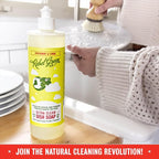 Rebel Green Super Deluxe Dish Soap - Natural Dishwashing Soap - Liquid Dish Detergent - Sustainable Dish Liquid Scented with Orange & Chamomile