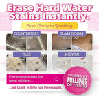 Quick 'n Brite Hard Water Stain Kit - 32oz All Purpose Cleaning Paste, Microfiber Towel, two Melamine Sponges, Scraper Tool