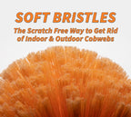 Cobweb Duster Head Brush // Spider Web Brush for Outdoor & Indoor Web Cleaning // Twist-On Corner Duster Fits Standard Acme Threaded Extension Poles // Best Cobweb Brush Head (Pole Sold Separately)
