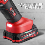 TEENO 20V Cordless Oscillating Tool with 2 Batteries, 4° Oscillation Angle Oscillating Saw, 6 Variable Speeds with Quick-Lock Change System, 26PCS Multitool Blades & Carrying Bag for DIY Projects