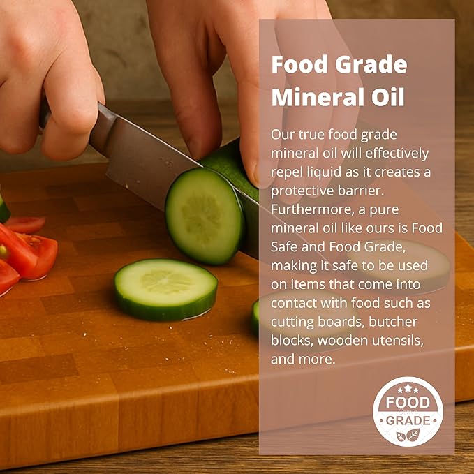 Specialist Cutting Board Oil by The Block & Board Company | Food Grade Mineral Oil for Wood, Stone, & Butcher Blocks | Quick Drying, Tasteless, Odorless & Colorless | Restore & Protect (17oz/500ml)