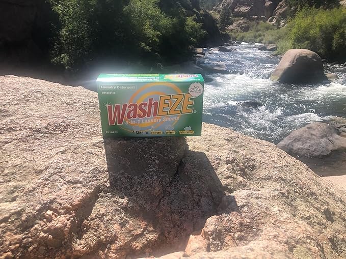 Washeze Detergent Sheets (60 loads of laundry) Unscented Laundry Sheets Convenient For Traveling Best Value LiquidlessTechnology- No Plastic Jugs