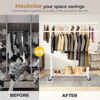 Abiglifty Double Rods Clothes Rack