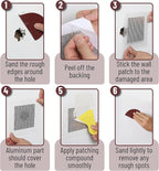 Bates- Drywall Repair Kit, 16 pcs, 8 Inch, Dry Wall Patch Kits, Wall Repair Patch Kit, Wall Patch Repair Kit, Drywall Hole Patch, Drywall Patch Kit, Wall Hole Repair Kit, Drywall Patch Hole