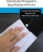 iCloth XL Screen Cleaning Wipes, Lint-Free and Streak-Free, Fast-Drying, Removes Dust, Fingerprints, and Smudges (60 XL Wipes)