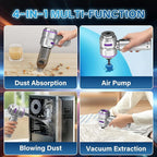 Car Vacuum Portable Cordless 20000pa High Power 4-in-1 Handheld Vacuum Cordless Rechargeable, Portable Vacuum with 3 Reusable Filter, Small Vacuums for Car Home Office & Pet(Silver Purple)