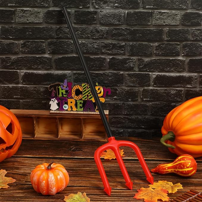 Toyvian Novelties Pitchfork Pitch Fork Halloween Costumes Trident Costumes Fancy Dress Accessory Red Pitchfork Halloween Decoration Costumes Pitchfork Costume Devil Child Makeup