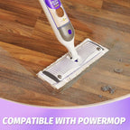 Disposable Power Mop Pads Refills for Swiffer PowerMop，Multi-Surface Mopping Pad Refills for Floor Cleaning (White & Purple, 30 Pack)