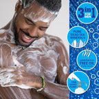 Dead Sea Collection Mens Body Wash 3 in 1 – Amber Wood Body Wash for Men – Shower Gel – Shampoo – Shower Soap for Face and Hair – Pack of 2 Bottles (33.8 Fl. Oz. Each)