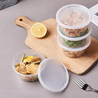 CIAO! 12OZ PP Injection Molded Soup-Deli Container with LLDPE Lid, Microwavable and BPA Free (240/240 combo pack)