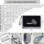 STREBITO Precision Screwdriver Set 142-Piece Computer Tool Kit Magnetic Screwdriver Set Laptop Screwdriver Kit Electronic Repair Kit Tech Toolkit for PC, Phone, Macbook, Nintendo, PS4, Xbox Controller