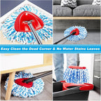 14 Pack Spin Mop Replacement Heads, Only Fit for RinseClean 2-Tank System, 100% Microfiber Spin Mop Refill Head,Spinning Mop Head Replacement for Floor Cleaning