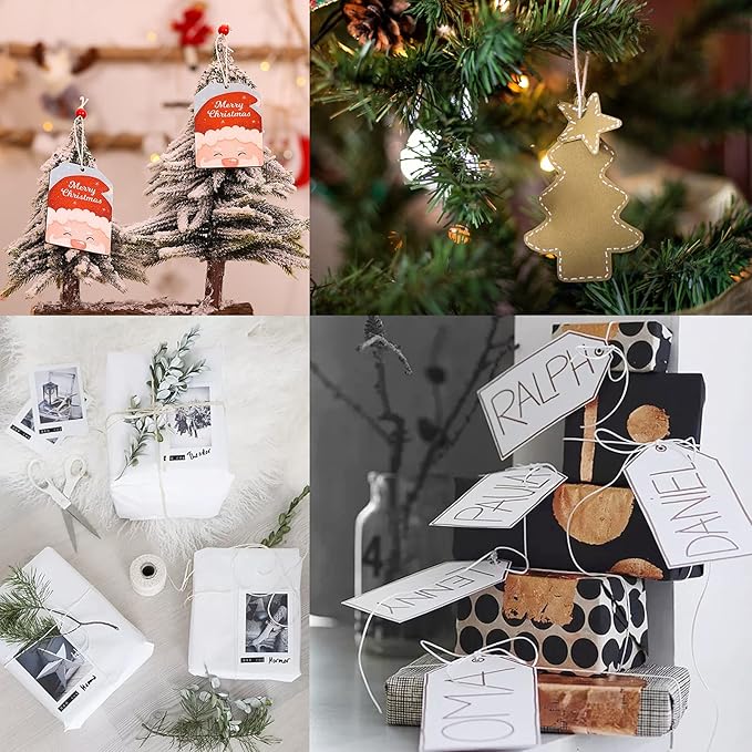 Benvo 656 Feet Cooking Twine Kitchen Cotton String 2mm Bakers Twine Natural Jute Twine 2 Ply String Rope Cord Wrapping, Ornaments, Baking, Butchers, Sausage, DIY Arts and Crafts-White