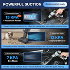 Mini Vacuum Cleaner, 3 in 1 Car Vacuum Cleaner High Power, 15000PA Powerful Suction, Air Duster, 7500mAh, Dual Filter,Adjustable Small Vaccum Portable Cordless for Cars,Desktop,Home - HL137