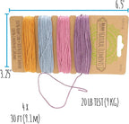 The Beadsmith 100% Hemp Cord – Pastel Colors – 1mm, 30 Foot Spool, 20LB Test Strength – Twine for Jewelry Making, Macrame, Paper Crafts, Gardening, Scrapbooking, Home Décor, DIY String Art & More
