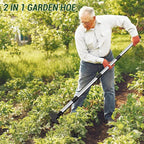 Weed Puller Tool with Long Handle – 2-in-1 Handle Garden Hoe and Weed Rake, Hoe Garden Tool for Home Gardens, Lawns, and Yards