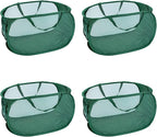 4 Pcs Mesh Popup Laundry Hamper, Opening Laundry Basket,Popup Laundry Basket with Durable Handles,Foldable Pop-up Mesh Hamper Dirty Clothes Basket for Clothes & Laundry-Home Organization