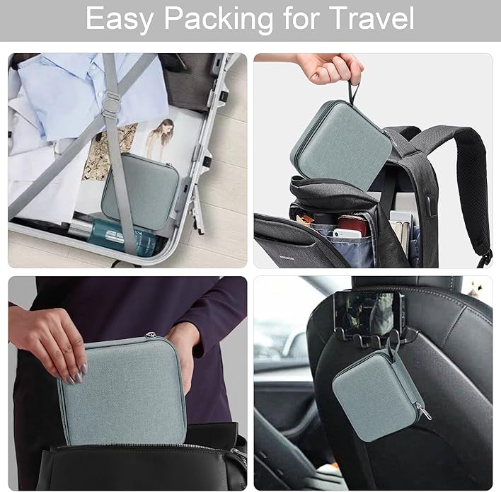 Bukere Travel Sunglasses Organizer Case Adjustable Slot For Multiple Eyeglasses Hard-shell Portable Storage Box for Men Women
