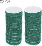 HARFINGTON 20pcs Scrubber Scouring Pads 180 Grits 3 Inch Drill Power Brush Hoop and Loop Surface Conditioning Disc Drill Scuffing Disc Scrub Pads for Home Kitchen Cleaning, Green