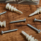 KURUI Wall Hanging Kit for Wall Art Decor Frame Curtain Rods, 140Pcs Heavy Duty Drywall Anchors Substitute Picture Hanging Nails, 70 Dry Wall Anchor and 70 8 x 1-1/4'' Screws, 75Lb Picture Hangers