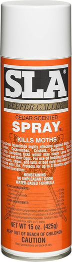 Reefer Galler SLA Cedar Scented Moth Repellent Spray, Kills Moths Bed Bugs and Pests on Contact, 15 oz (Pack of 3)