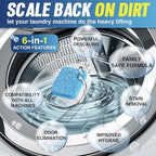 24 Washer Cleaner Tablets – Deep Cleans & Deodorizes All Washers, Removes Grime & Odor, Powerful Descaling Formula, Eco-Friendly, 1-Year Supply, Septic Safe