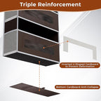 5 Tier Over The Door Organizer - Large Capacity Behind Door Hanging Shelves with 10 Mesh Pockets and Clear Windows, Closet Organizers and Storage for Bathroom, Bedroom, Nursery, 2 Pack Brown