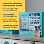 Washing Machine Cleaner Tablets - 24 Pack for a 12 Month Supply. Formulated for Pet Owners. Compatible with HE, Top & Front Load. Easily Removes Residue, Grime. Value Brand by Uproot Clean