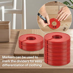 Sukh Baby Closet Dividers 30pcs - Plastic Clothes Organizer Shelf Tags Labels for Clothing Rack Wardrobe Store Warehouse Nursery Must Haves Boutique Supplies Sturdy Durable Flexible No Burrs (Red)