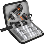 IZIO Hot Glue Gun with 21 Glue Sticks7/16") &Storage Pouch - 100W Fast Heating (2-3 Min), Heavy Duty DIY Starter Kit for Crafts, Fabric, Wood, Home Repairs,Non-Drip Precision Nozzle, ergonomic|Black