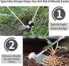 AO LI GEI 47.8" Weed Puller Tool with Long Handle, Weed Pulling Tool with Adjustment Length, Portable Weeder Tool for Garden, Yard, Lawn, Backyard Farm Planting & Weeding