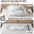 Vacuum Storage Bags with Electric Pump, Compression Packing Bags for Travel Luggage, Space Saver for Clothing Clothes Bedding Blankets Pillows, 10 Large