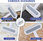 2 Pcs Multifunctional 4-in-1 Pet Hair Remover Brush & Window Screen Cleaner, Reusable Lint Brush with Long Handle，Pet Hair Removal for Furniture, Couch, Carpet, Clothes, Car Interior Cleaning