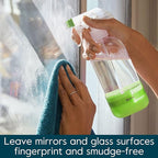 Grove Co. Glass Cleaner, Refill Concentrate (2 x 1 Fl Oz) + 1 x Reusable Glass Spray Bottle (16 Oz) Plant-Based Cleaning Supplies Bundle, No Plastic Waste, 100% Natural Orange & Rosemary Fragrance