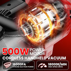 Cordless Vacuum for Miwaukee Battery, 5 in 1 Lightweight Handheld Vacuum Cleaner with 500W Powerful Motor, 46 CFM Portable Hand Vacuum with Filtration HEPA for Floor, Carpet(Battery Not Included)