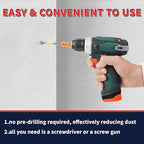 Drywall Anchors and Screws Kit, 200 Pcs Self Drilling Drywall Anchors, 100 Pcs Zinc Sheetrock Anchors and 100 Pcs #8 x 2 Metal Screws, Heavy Duty Wall Anchors, 75 Lbs Hanging Mounting