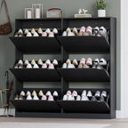 BORNOON Shoe Cabinet with 6 Flip Drawers, Slim Narrow Shoe Storage Cabinet, Freestanding Shoe Organizer for Entryway, Hallway, Foyer