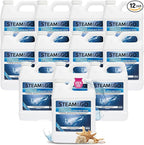Steam & Go Demineralized Water - Multi-Surface Cleaner, PVC-Free Ready-to-Use for Mops & Floor Steamers - Ideal for Kitchen, Bathroom, & Home Surfaces - Clean Ocean Scent - 32oz (Pack of 12)
